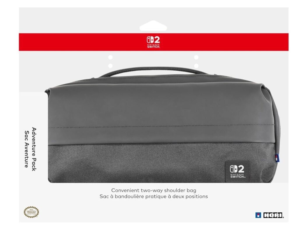 HORI Adventure Pack (Black) - Shoulder Bag for Nintendo Switch 2 - Officially Licensed by Nintendo