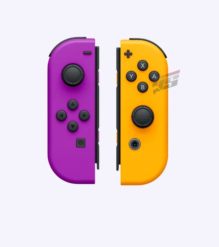 Nintendo Switch Joy Con Controllers Neon Purple & Orange