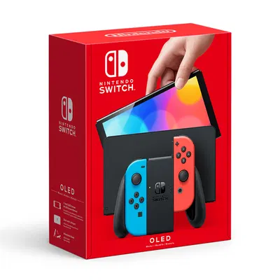 Nintendo Switch OLED Model Neon Red Neon Blue Set