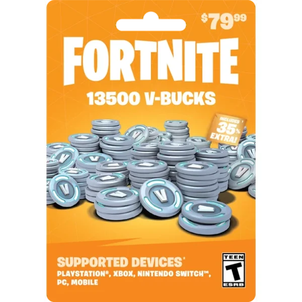 FORTNITE 13,500 VBUCKS GIFT CARD DIGITAL CODE