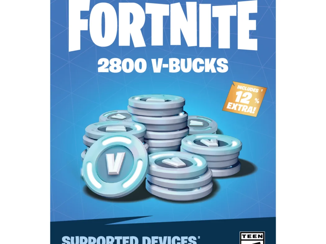 FORTNITE 2,800 VBUCKS GIFT CARD DIGITAL CODE